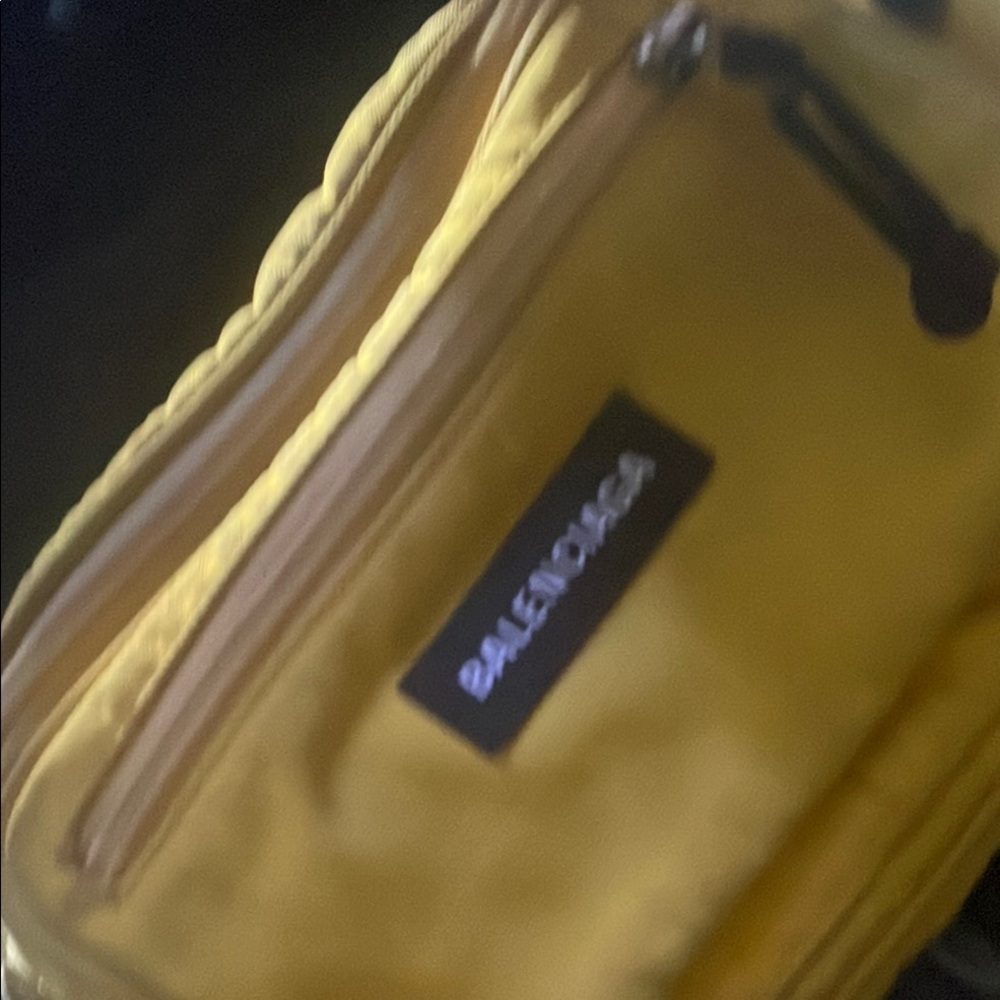 Balenciaga Yellow Belt Bag with Synthetic Fabric